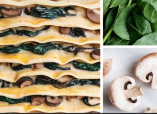 Creamy Spinach & Mushroom Lasagna