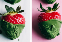 Matcha-Covered Strawberries
