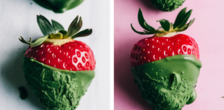 Matcha-Covered Strawberries