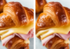 Oven-Baked Croissants with Ham and Cheese Delight