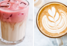 Pink Coconut Iced Latte