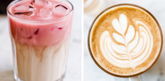 Pink Coconut Iced Latte